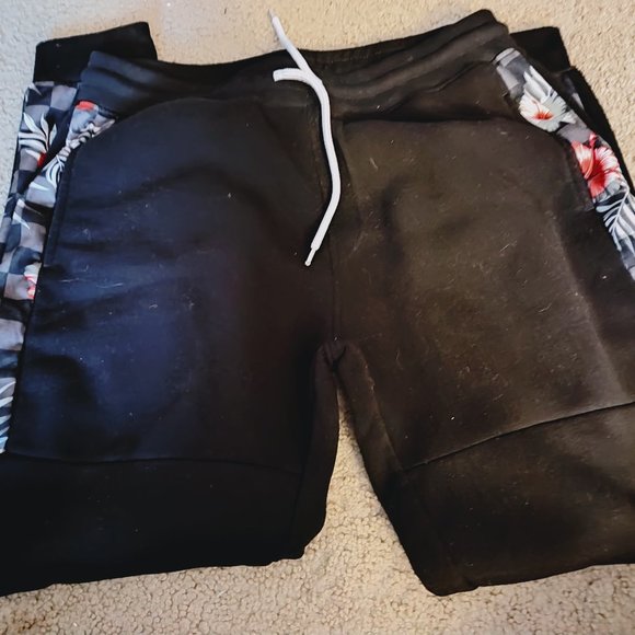 SOUTHPOLE BLACK FLOWER JOGGERS - MENS XL - EXCELLENT CONDITION - Picture 2 of 6